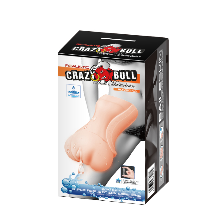 crazy bull no lube masturbator sleeve realistic pussy skin like texture 