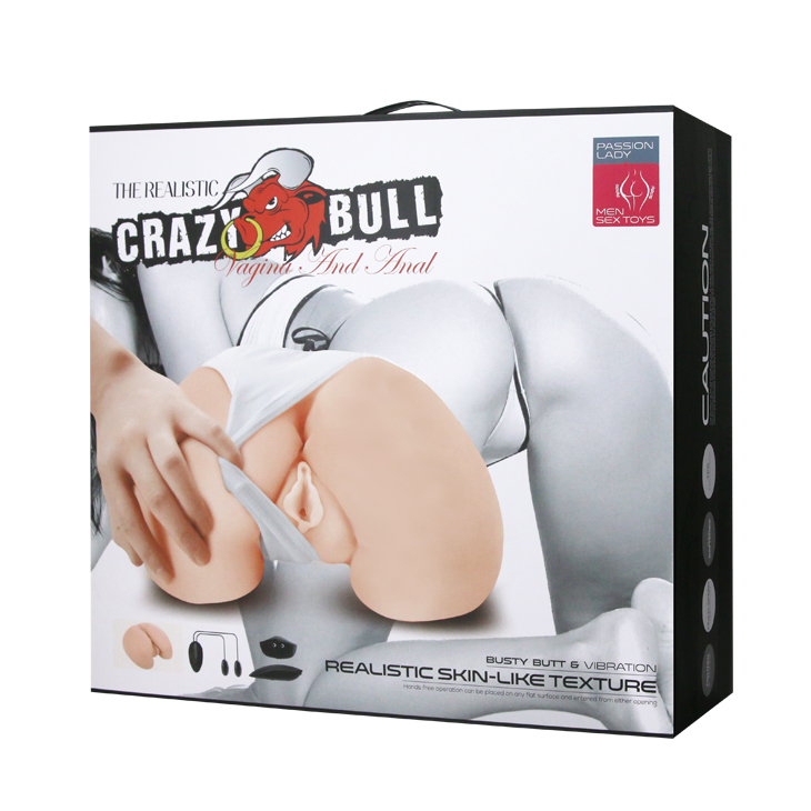 crazy bull the realistic skin like texture vagina and anal masturbator busty butt and  vibration 