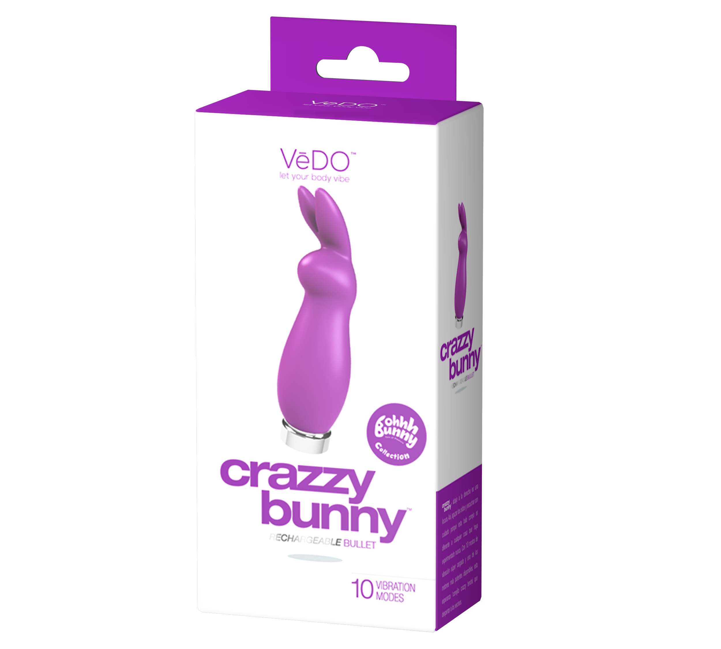 crazzy bunny rechargeable bullet perfectly purple 