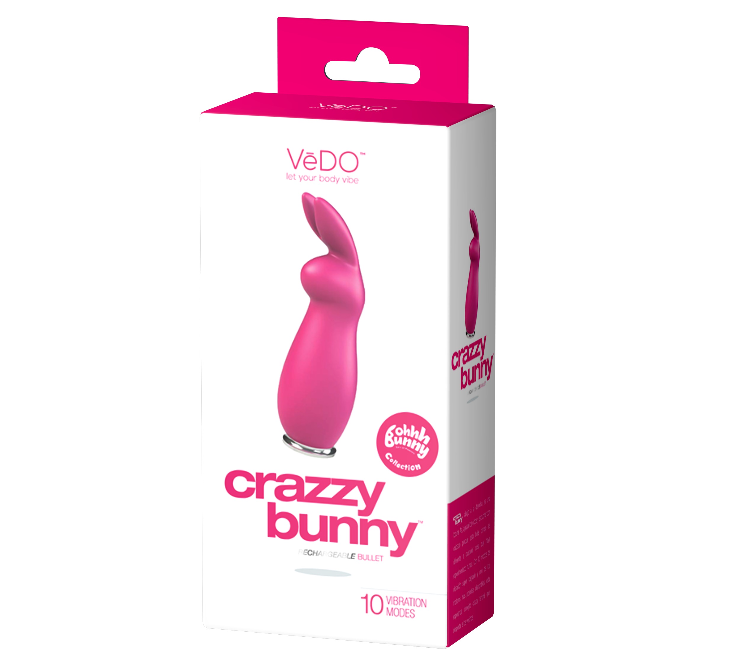 crazzy bunny rechargeable bullet pretty in pink 