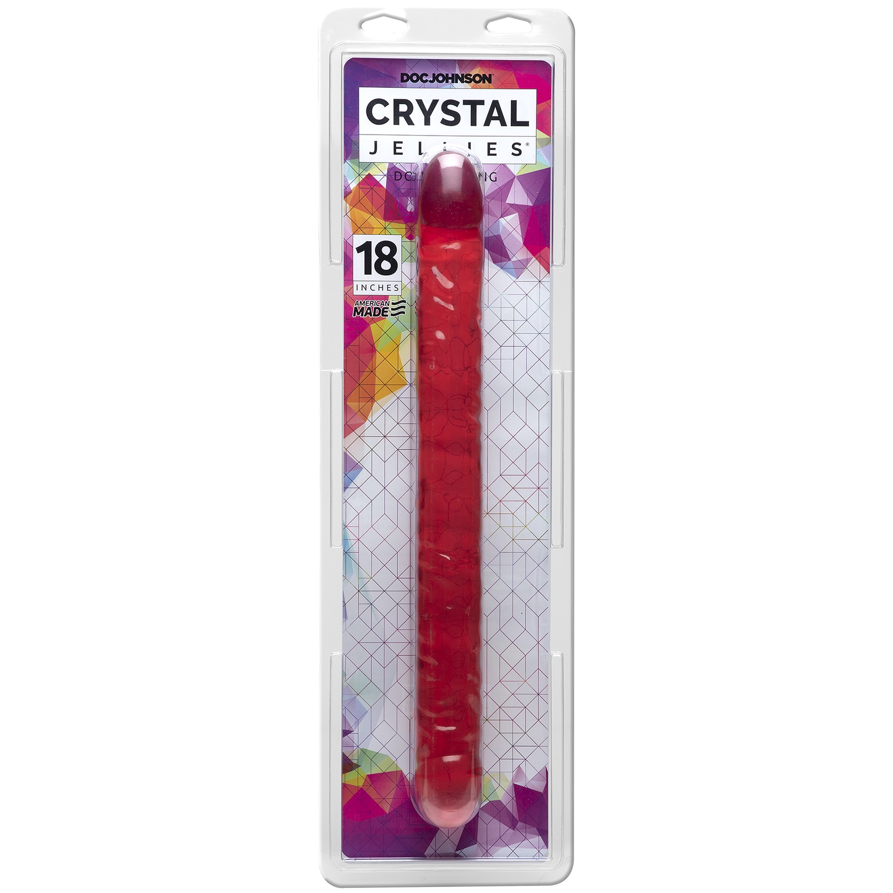 crystal jellies  inch double dong pink 