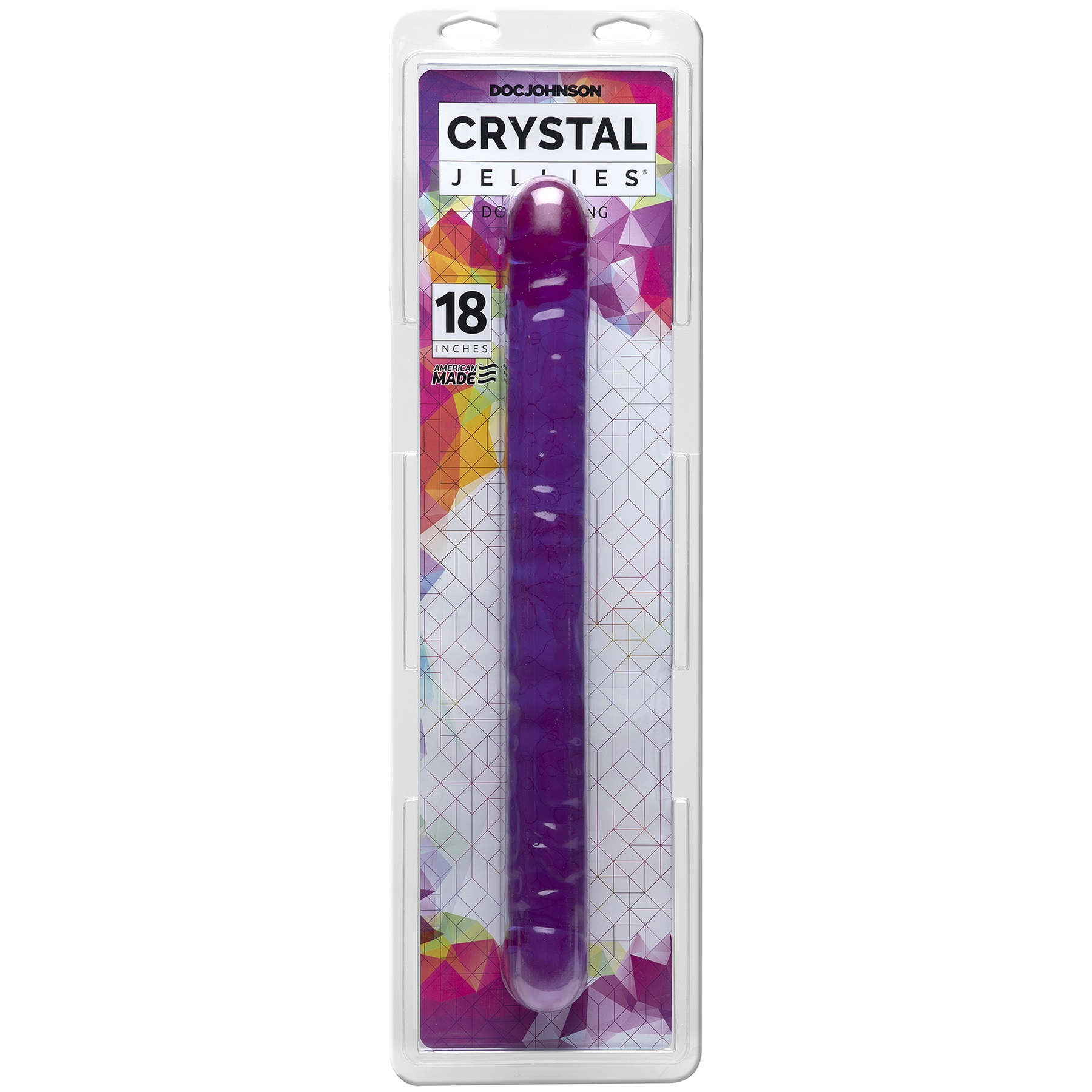 crystal jellies  inch double dong purple 