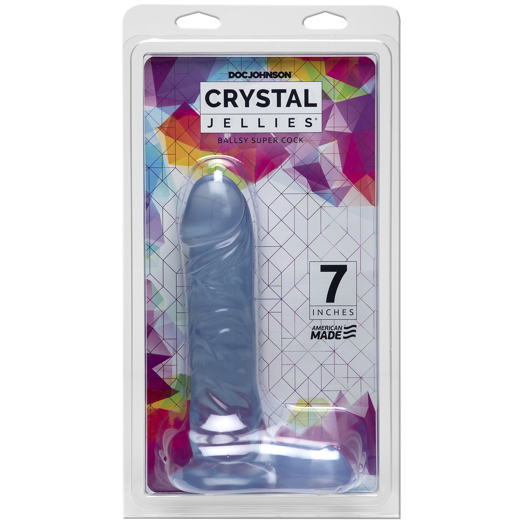 crystal jellies  inch ballsy supercock clear 