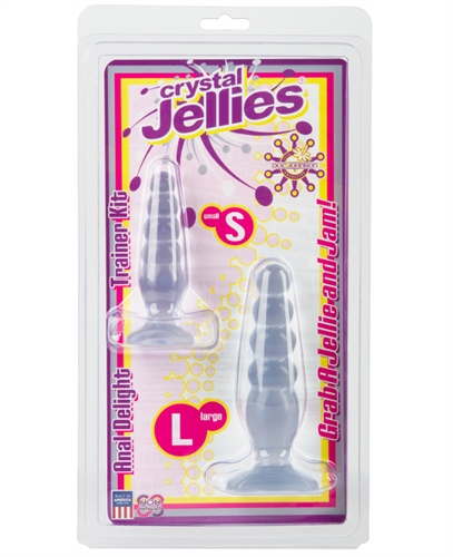 crystal jellies anal delight trainer kit clear 