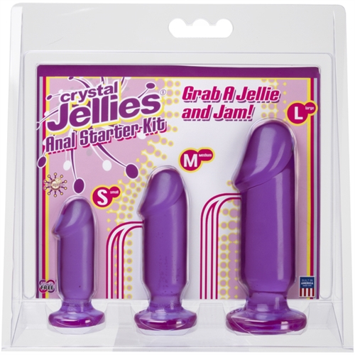 crystal jellies anal starter kit purple 