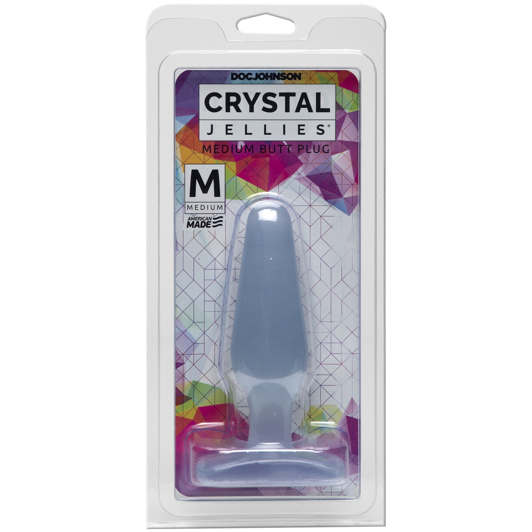 crystal jellies butt plug medium clear 