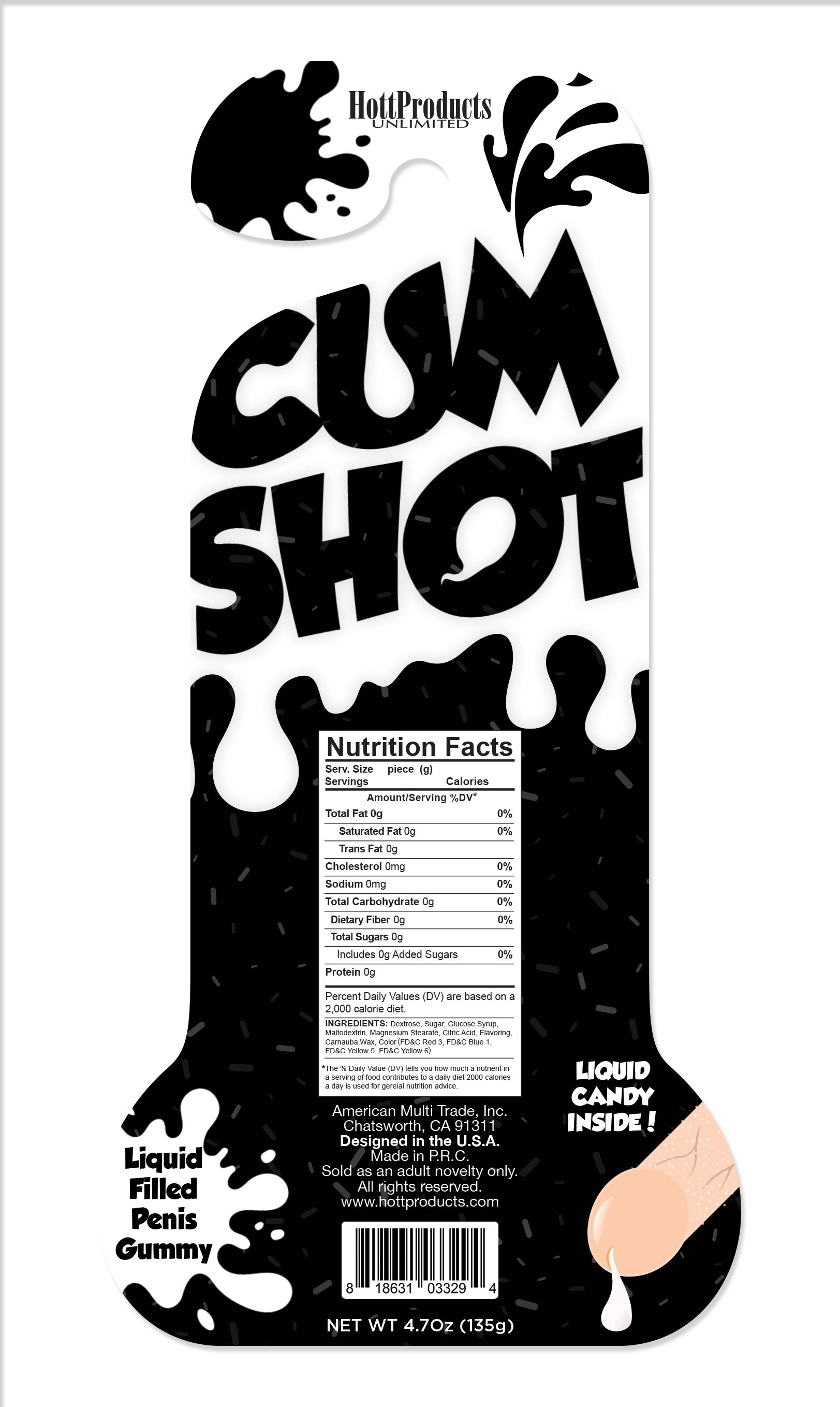 cum shots liquid filled gummy pecker 