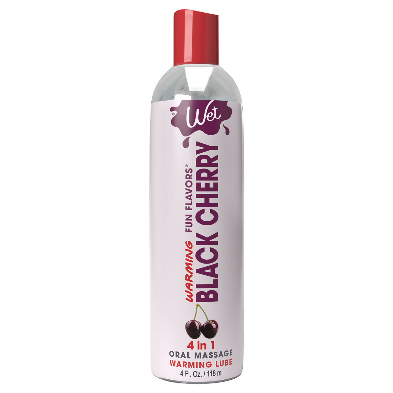 Wet Warming Fun Flavors Black Cherry 4 in 1 Lubricant 4 Oz