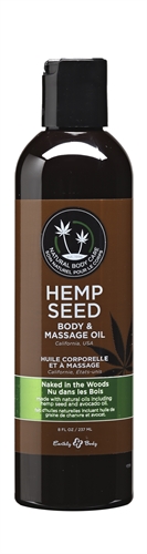 Hemp Seed Massage and Body Oil Naked in the Woods 8 Fl Oz  237ml
