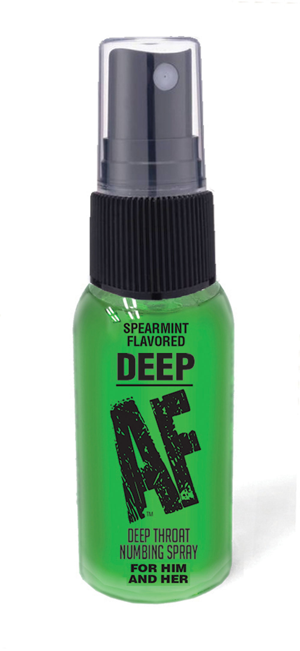 deep af spearmint flavored deep throat spray   oz 