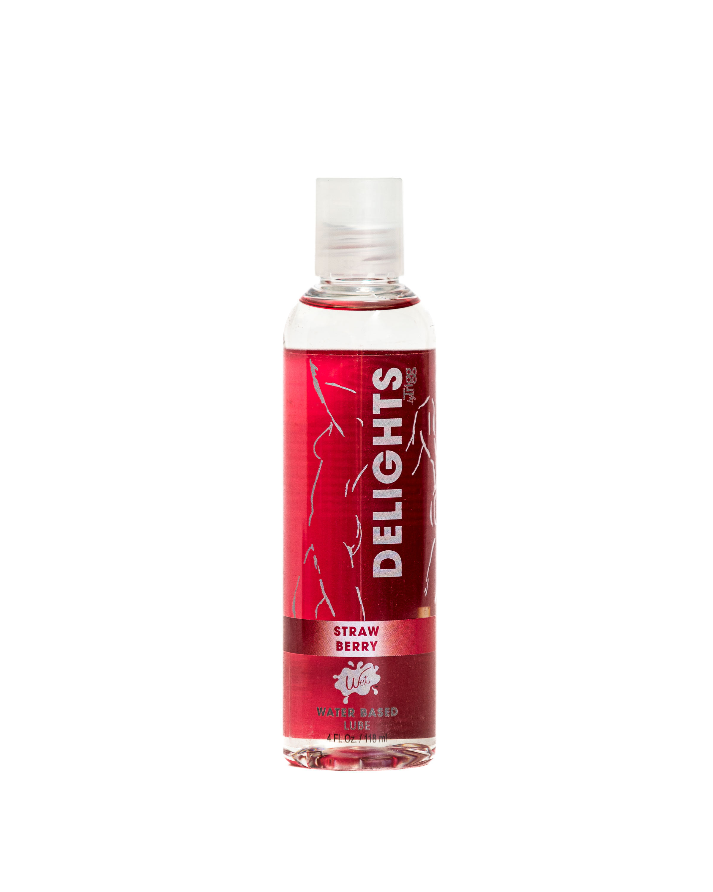 delights water based strawberry flavored lube   oz 