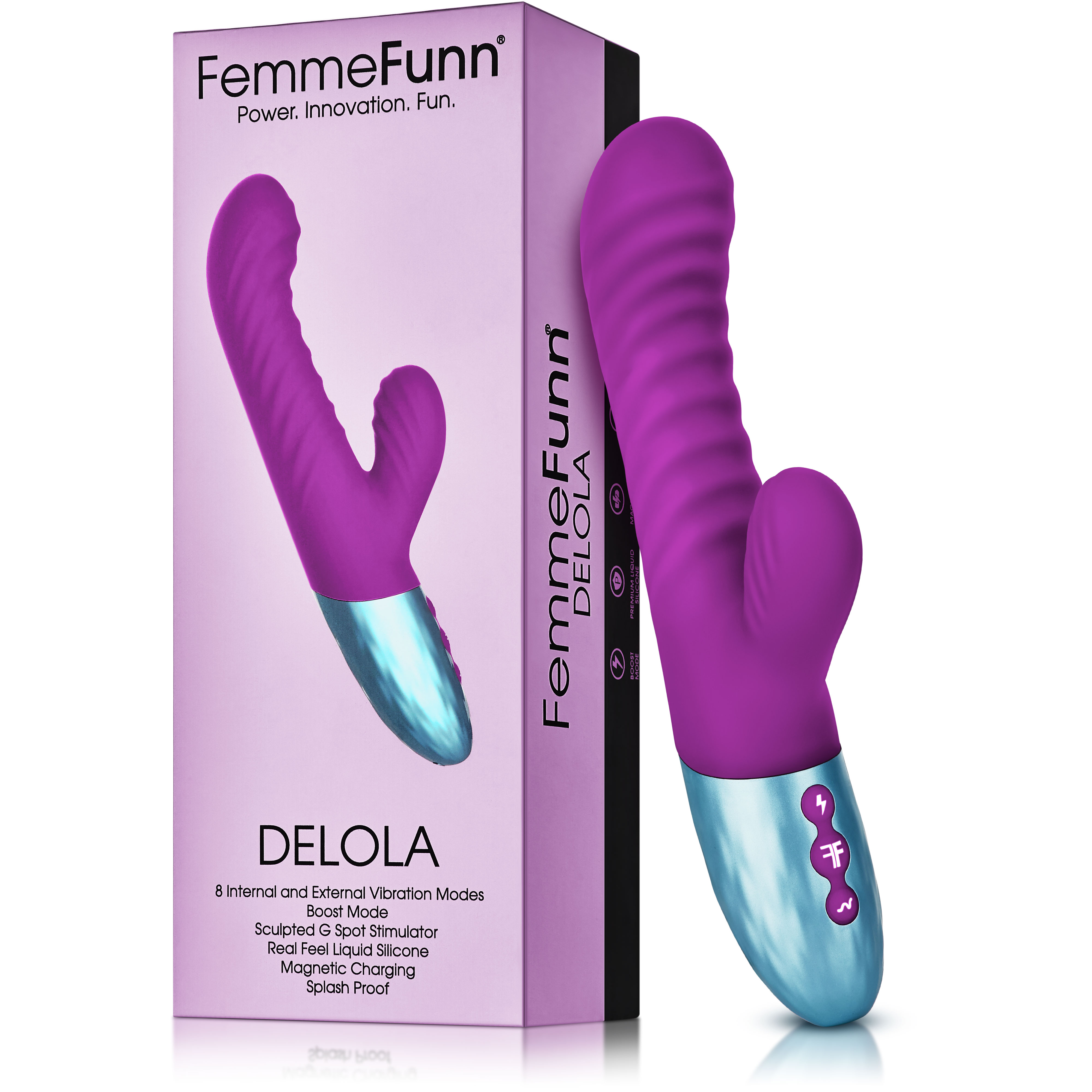 delola liquid silicone rabbit purple 