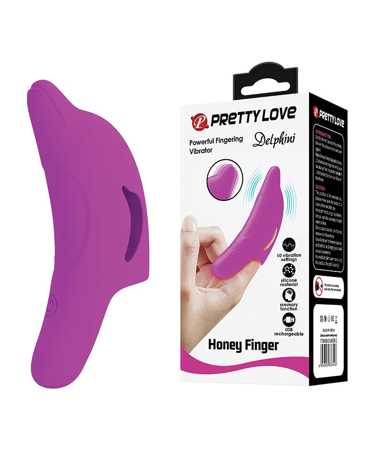 delphini dolphin honey finger vibrator fuchsia 