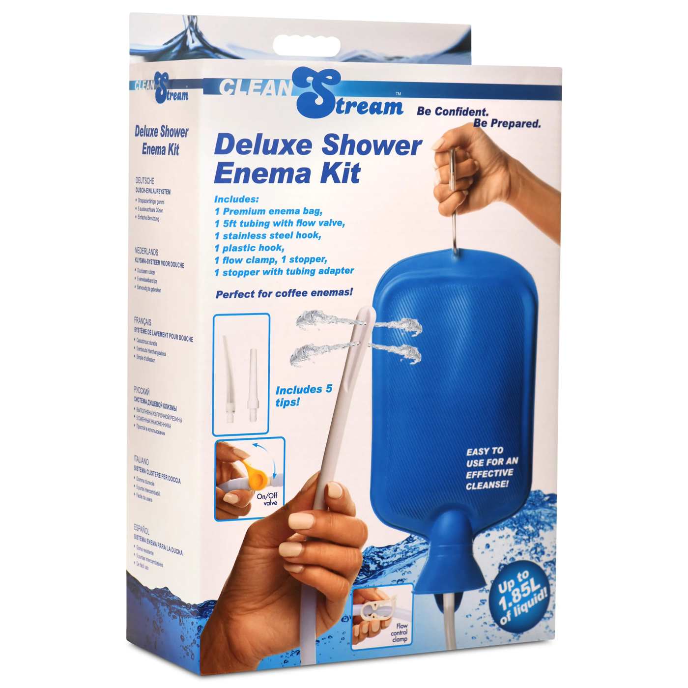 deluxe shower enema kit blue 