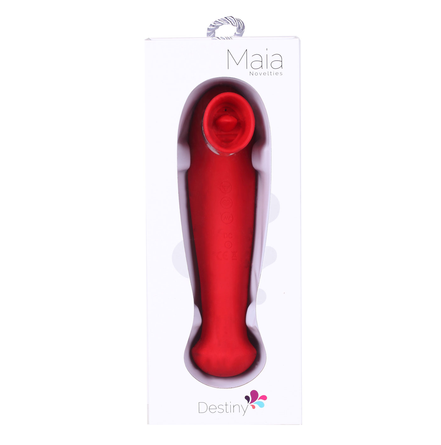 destiny  function rechargeable vibrating suction wand cherry red 