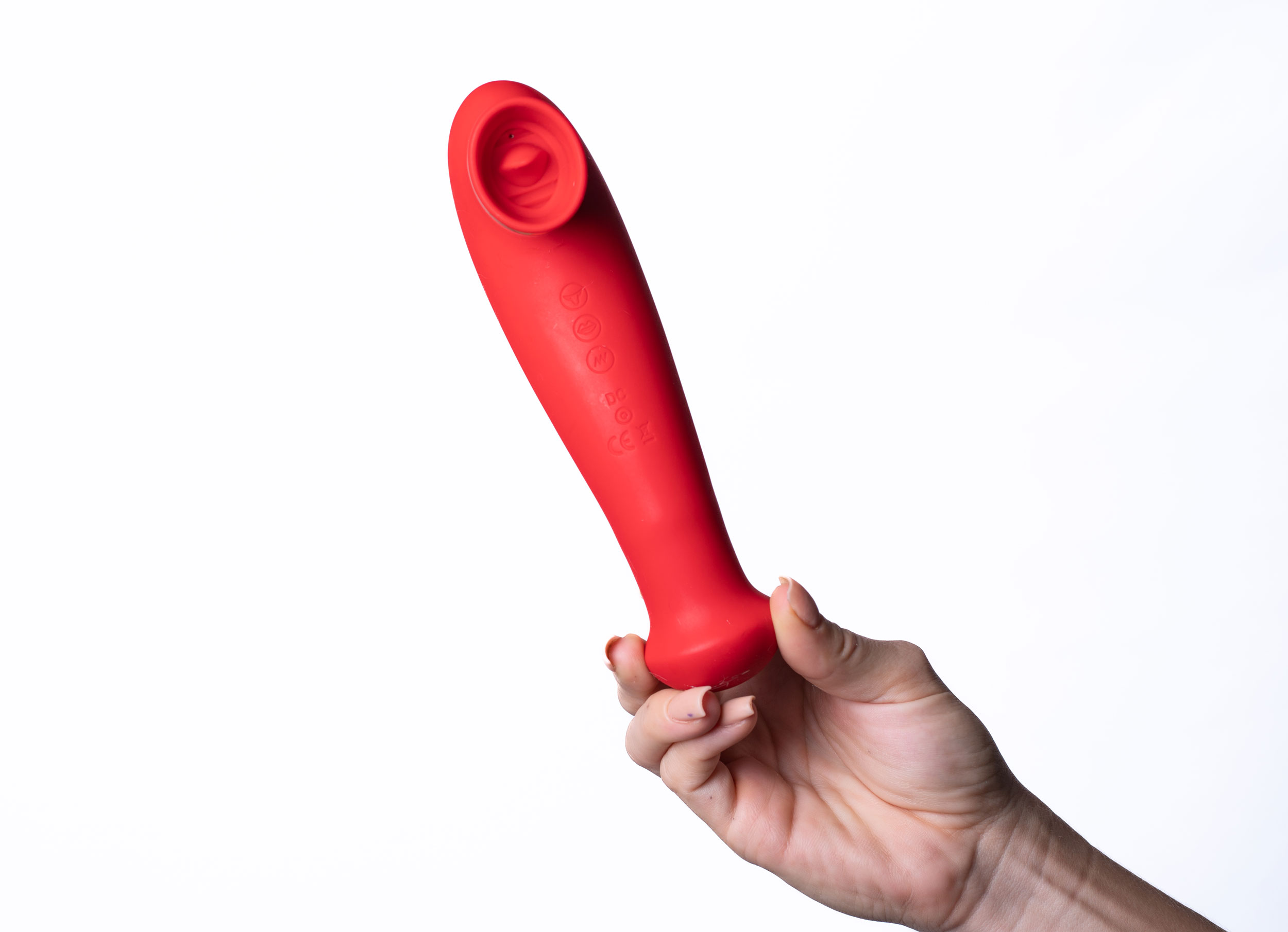 destiny  function rechargeable vibrating suction wand cherry red 