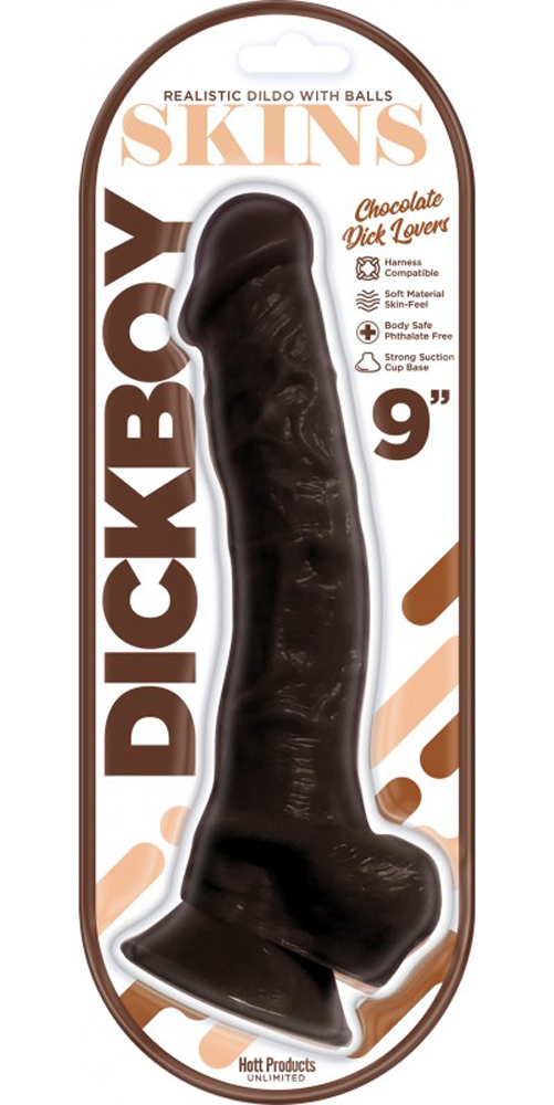 dickboy skins dildo with balls  inch  chocolate dick lovers 