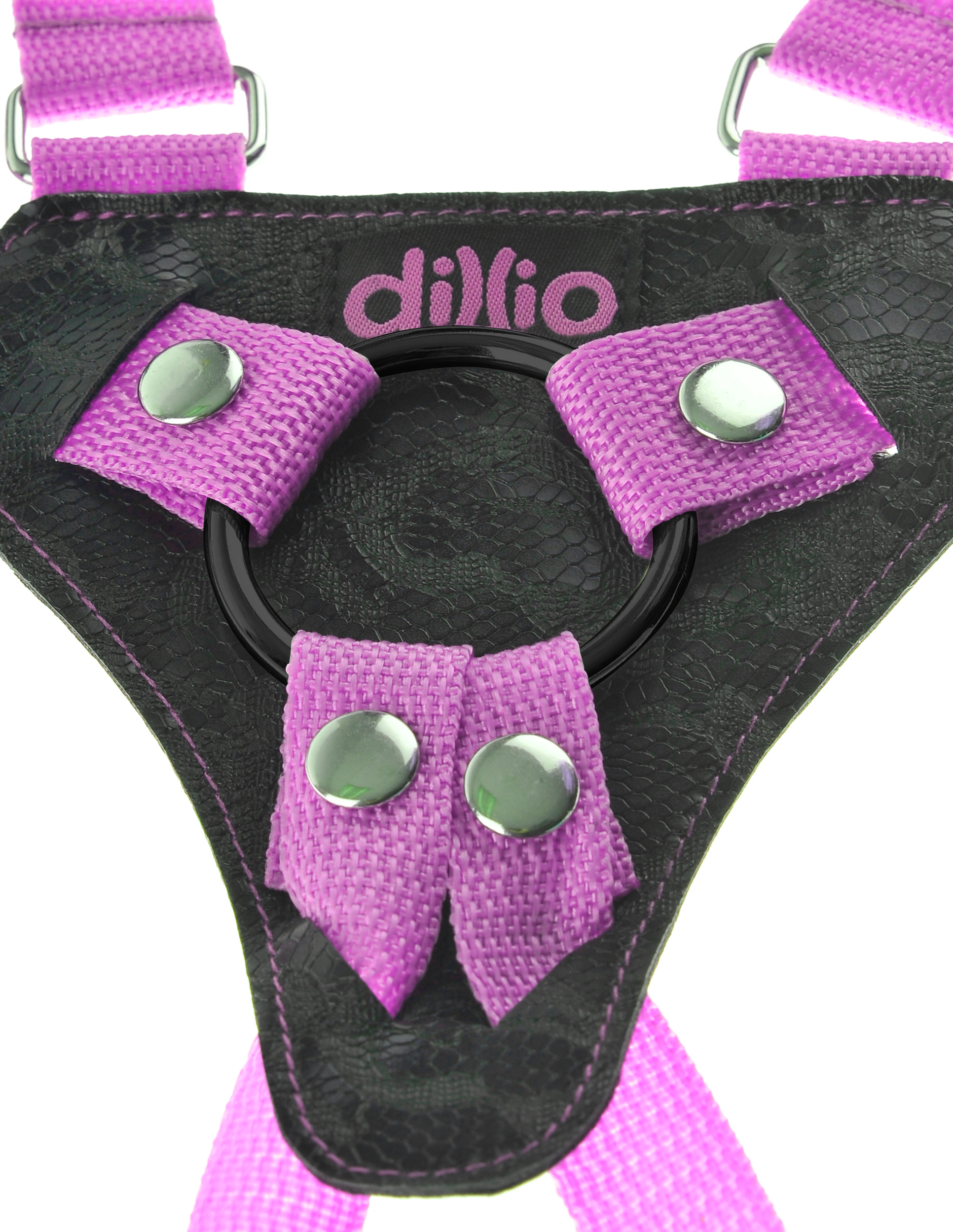 dillio pink  inch strap on suspender harness set 