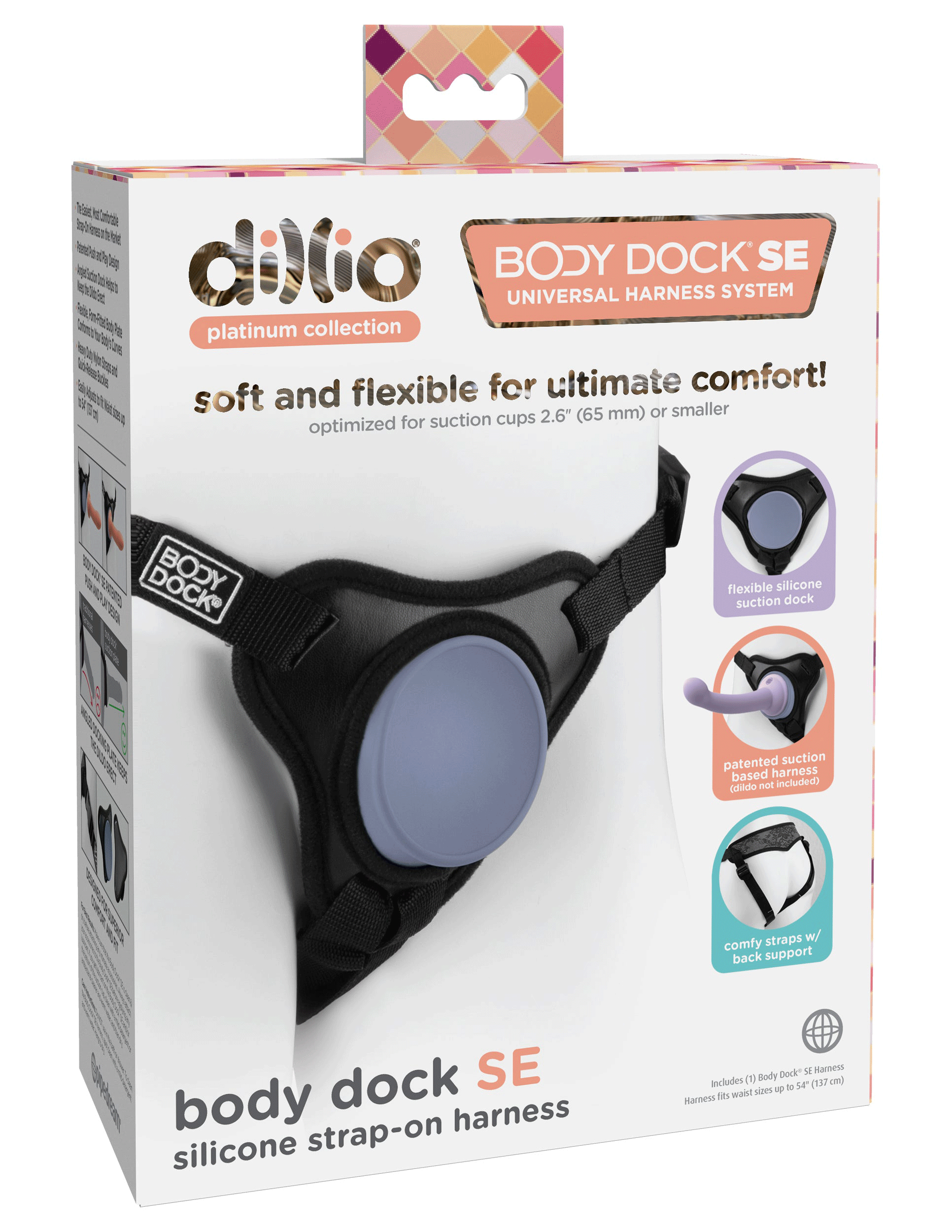 dillio platinum body dock se universal strap on  harness black .gif