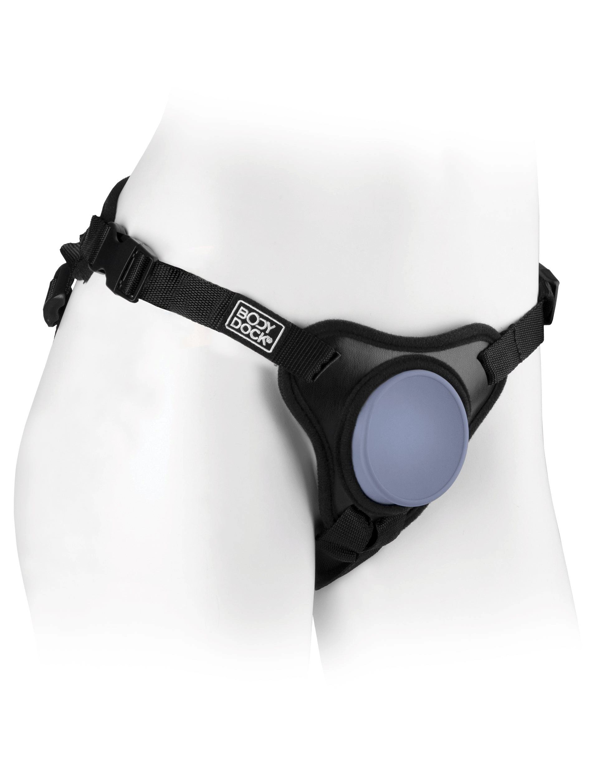 dillio platinum body dock se universal strap on  harness black .gif