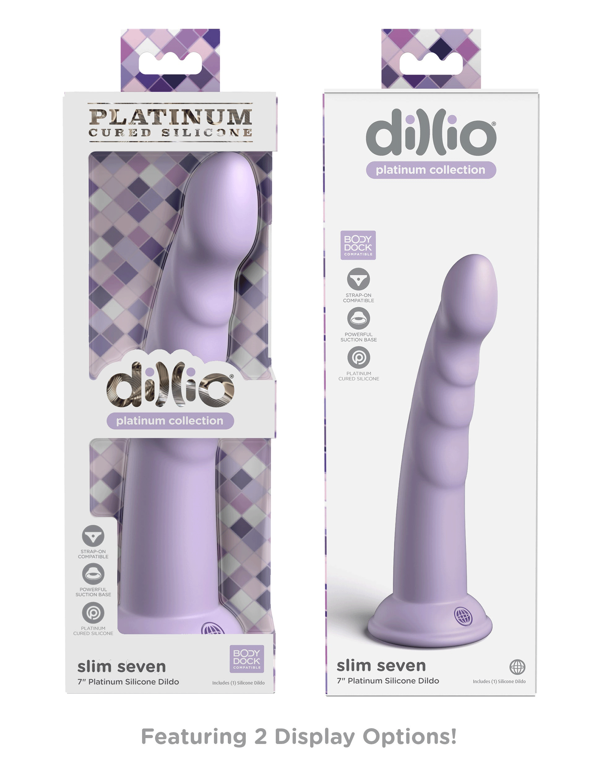 dillio platinum slim seven  inch dildo purple .gif