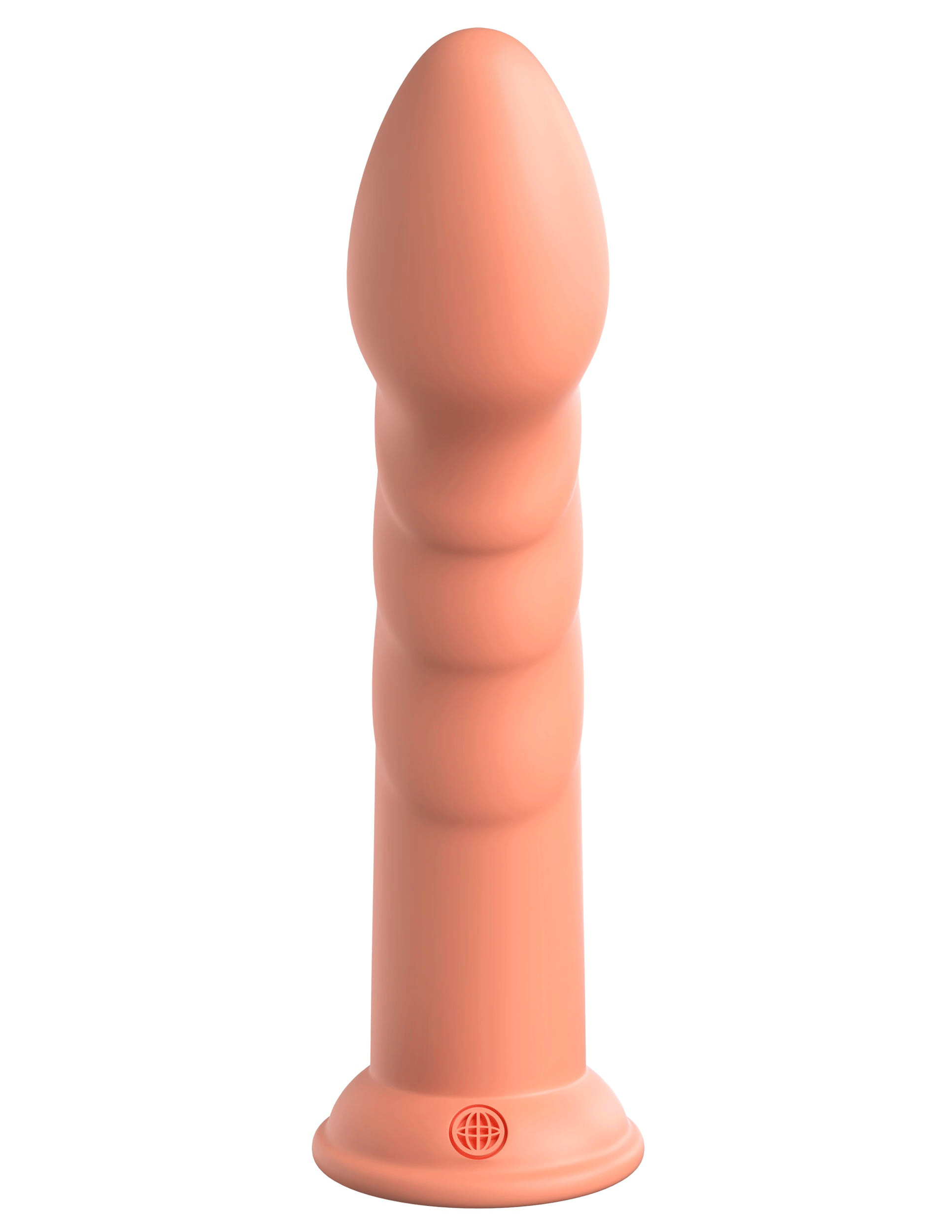 dillio platinum super eight  inch dildo peach .gif