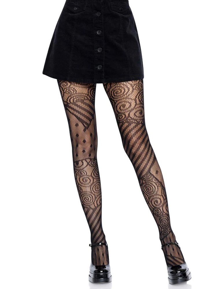 doll net tights one size black 