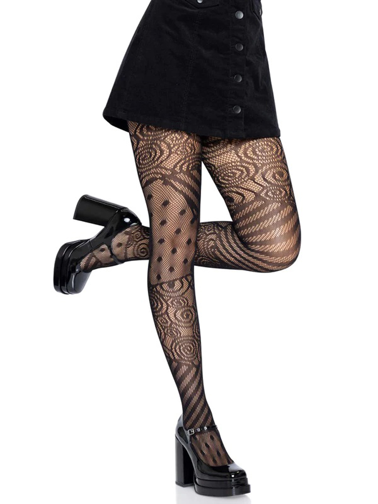 doll net tights one size black 