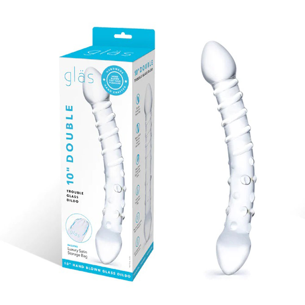 double trouble glass dildo 