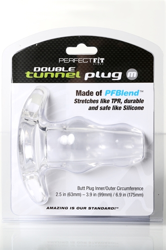 double tunnel plug medium clear 