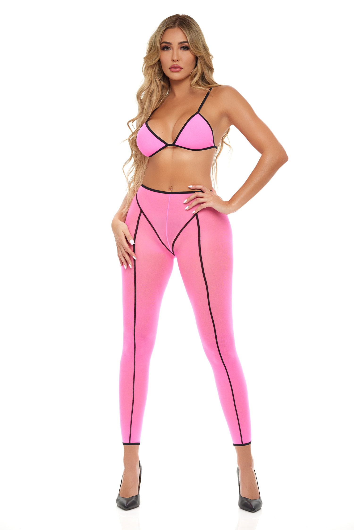 double vision pc bra set pink 