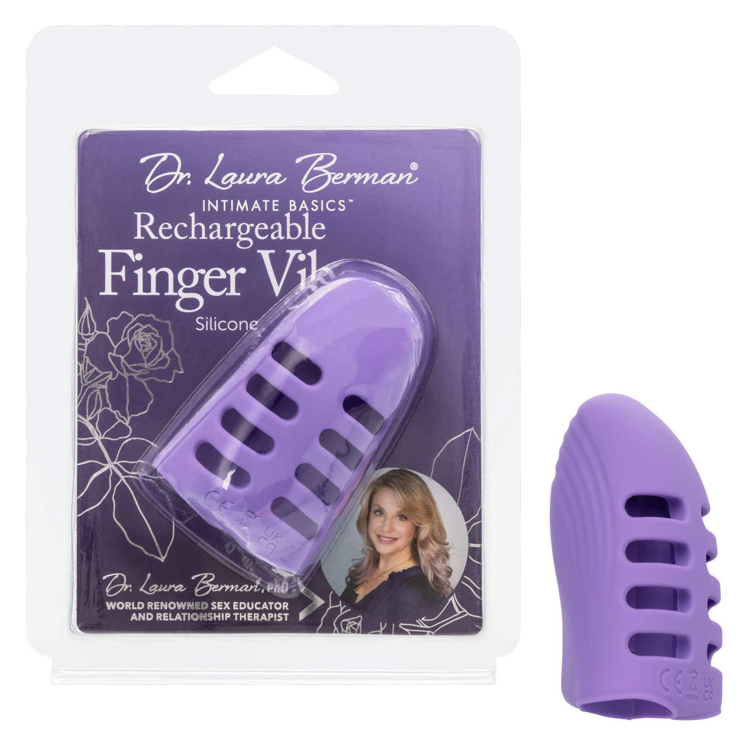 dr laura berman rechargeable finger vibe purple 