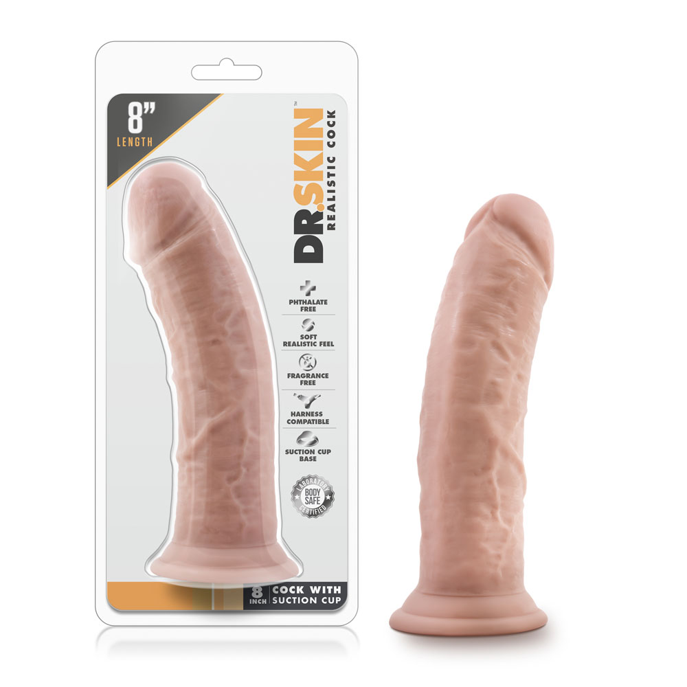 dr skin  inch cock w suction cup vanilla 