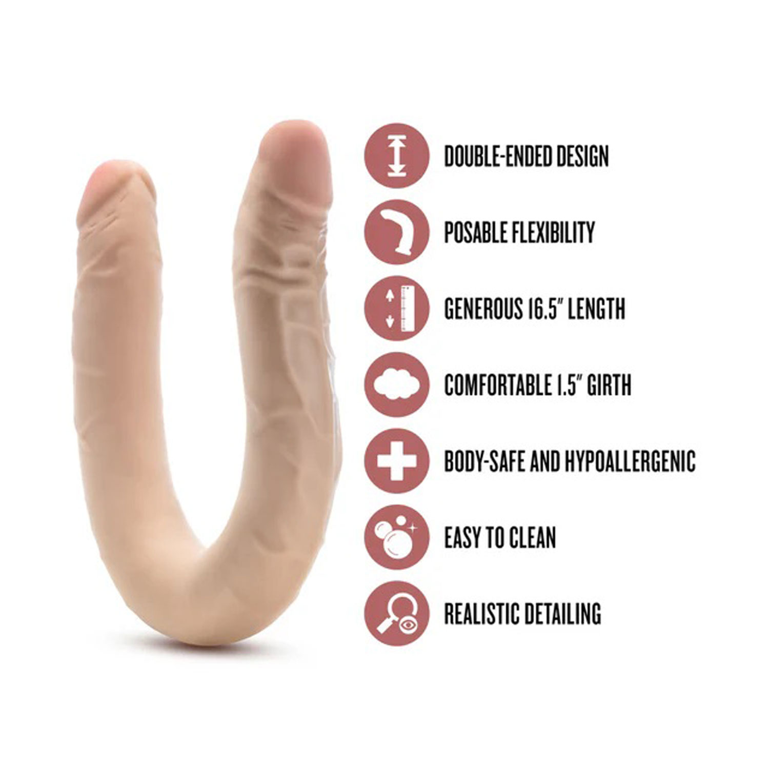 dr skin plus ” posable double dong beige 