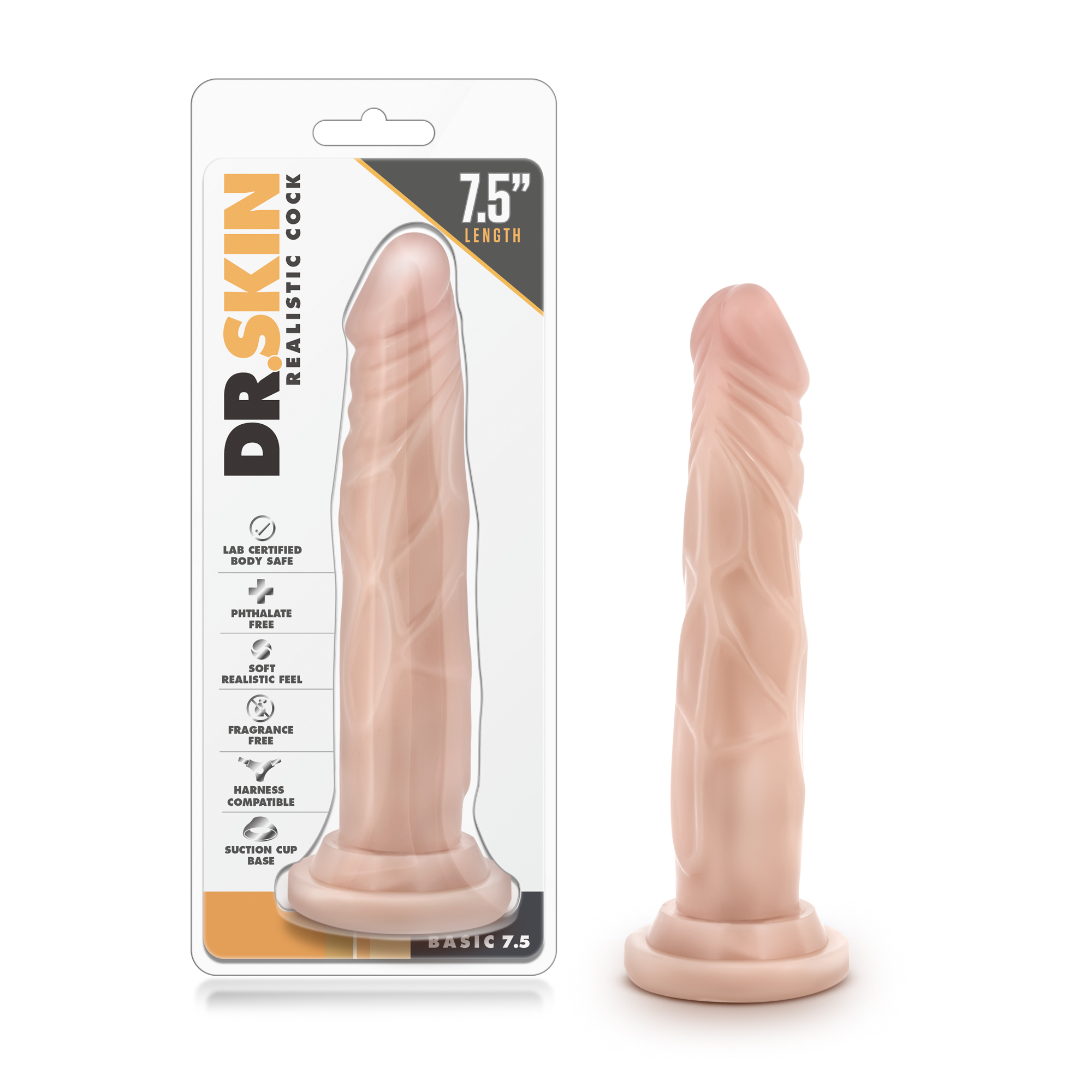 dr skin realistic cock basic  beige 