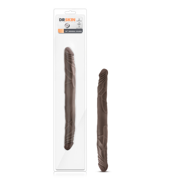 dr. skin  inch double dildo chocolate 
