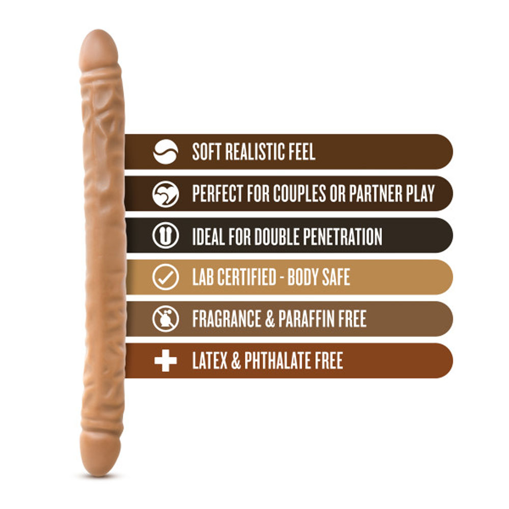 dr. skin  inch double dildo mocha 