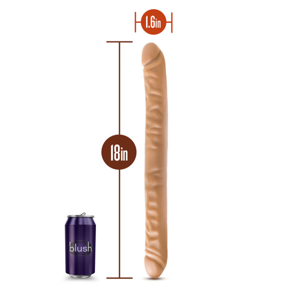 dr. skin  inch double dildo mocha 