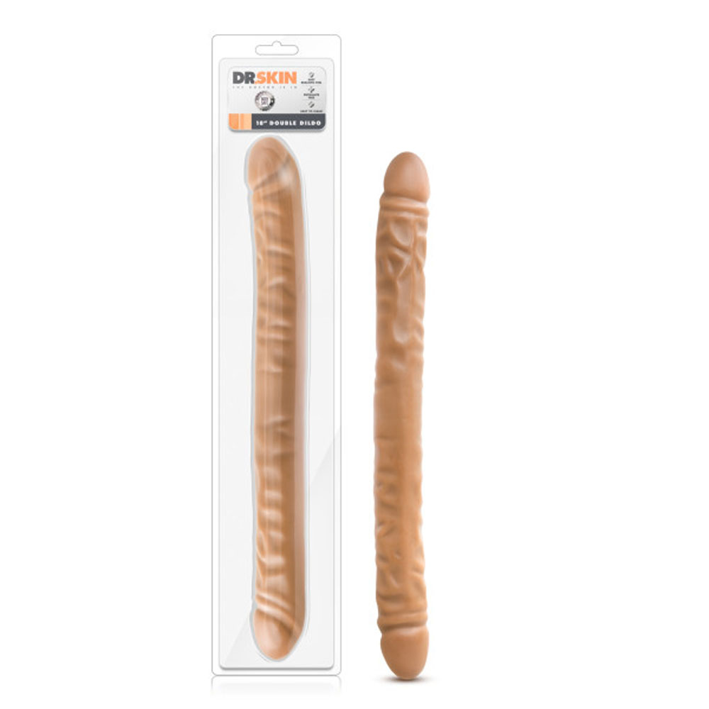 dr. skin  inch double dildo mocha 