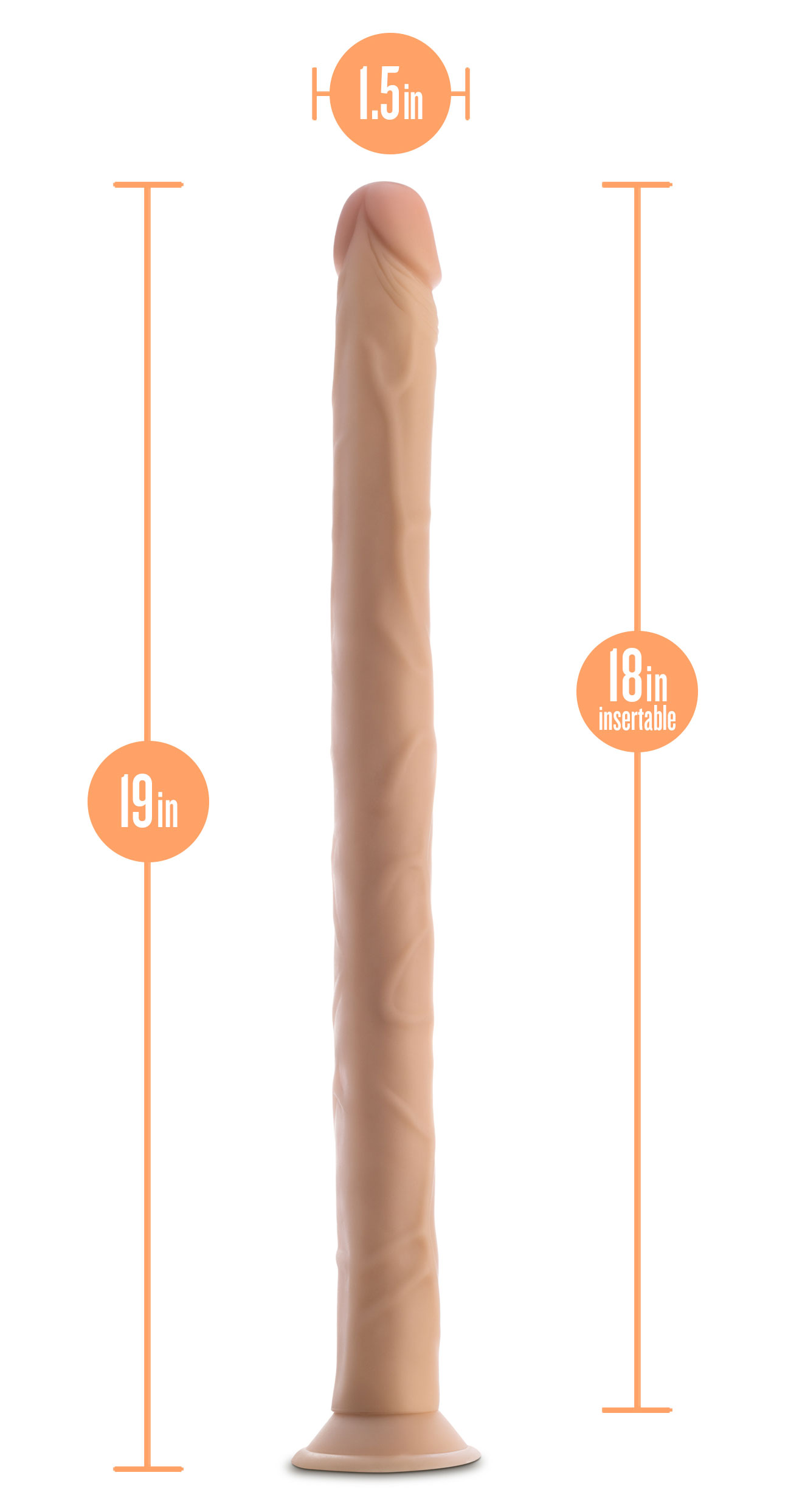 dr. skin  inch dildo beige 