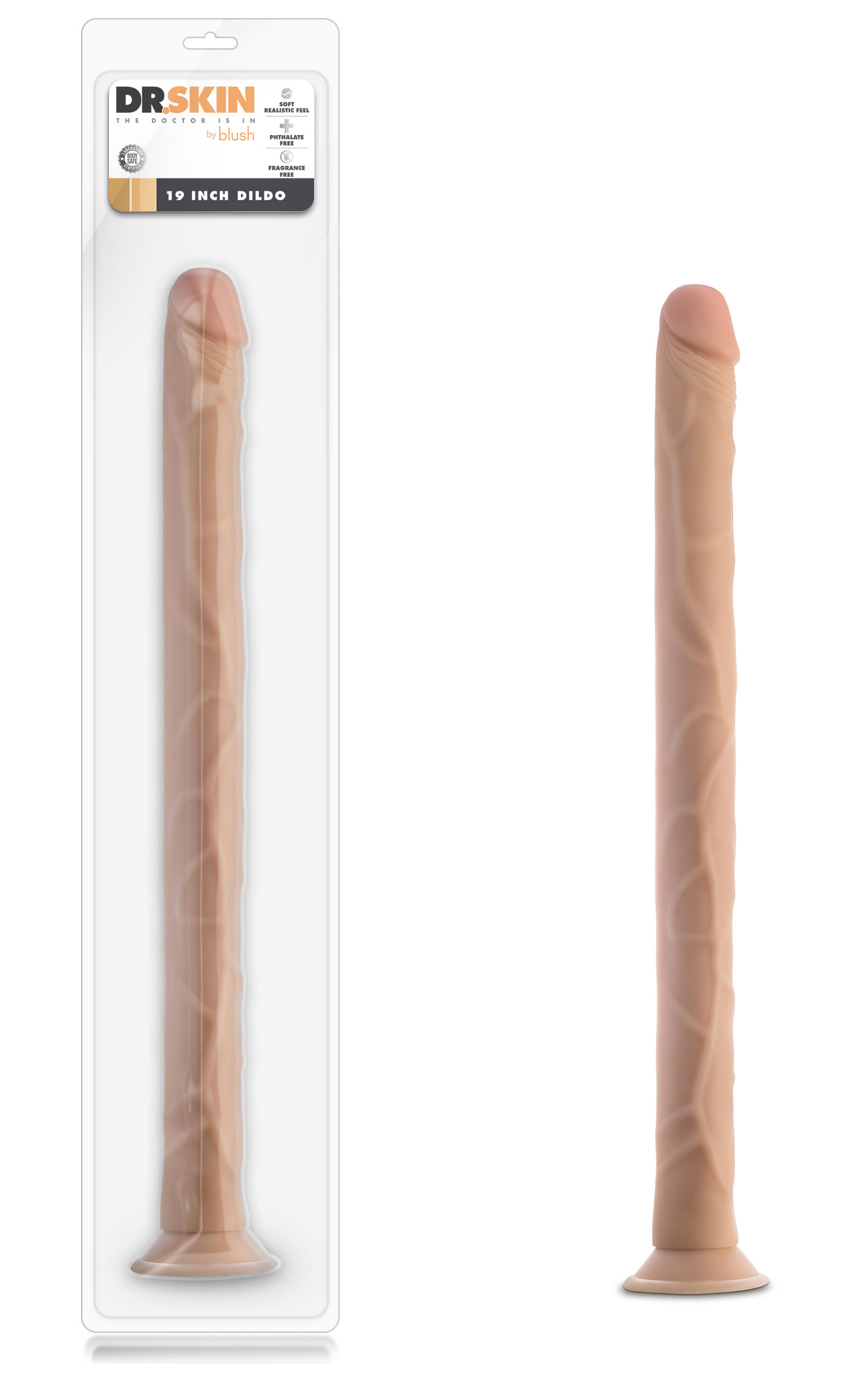 dr. skin  inch dildo beige 