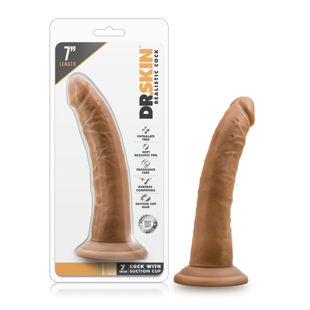 dr. skin  inch cock with suction cup mocha 