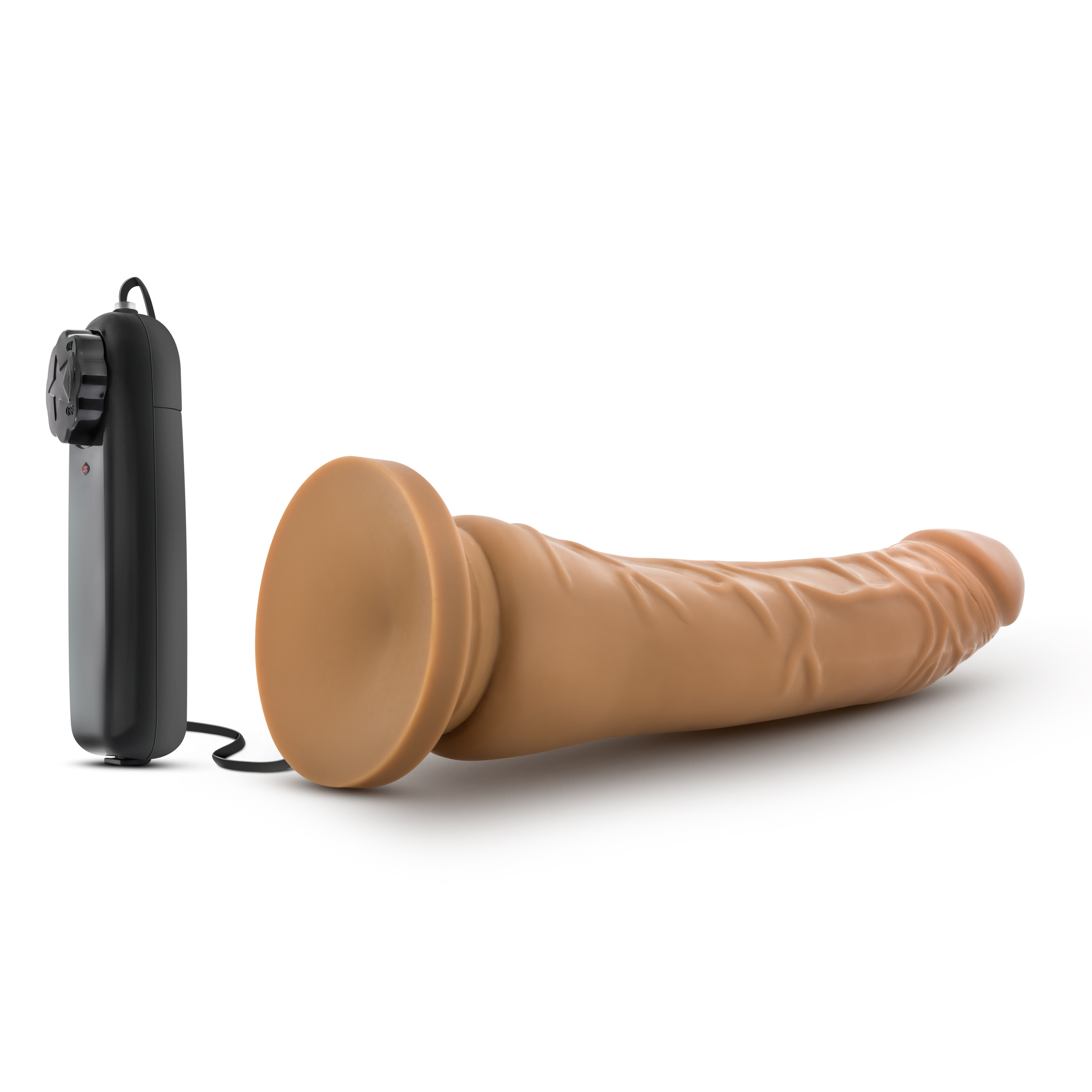 dr. skin . inch vibrating realistic cock with  suction cup mocha 