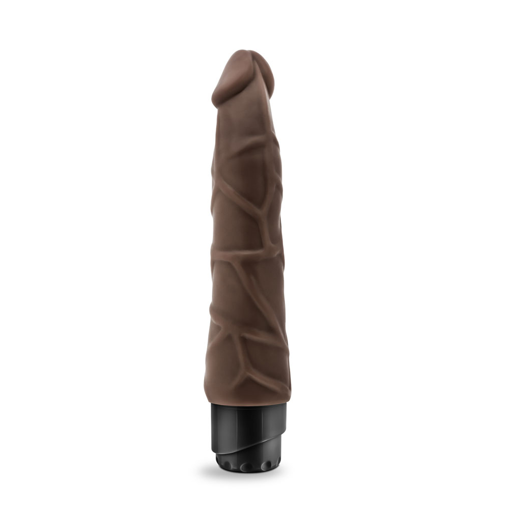 dr. skin cock vibe   inch vibrating cock  chocolate 