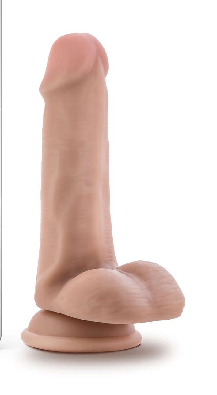 dr. skin dr. jeffrey . inch dildo with balls beige 