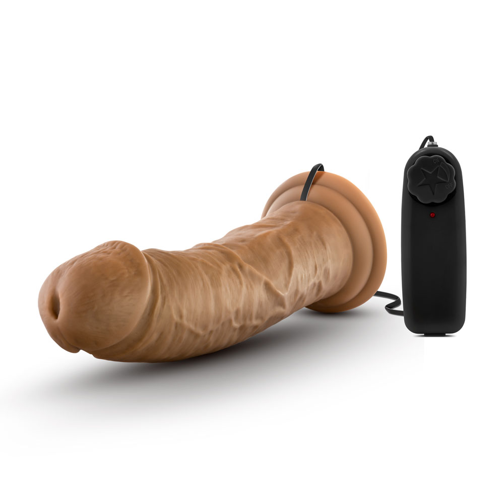 dr. skin dr. joe  inch vibrating cock with  suction cup mocha 