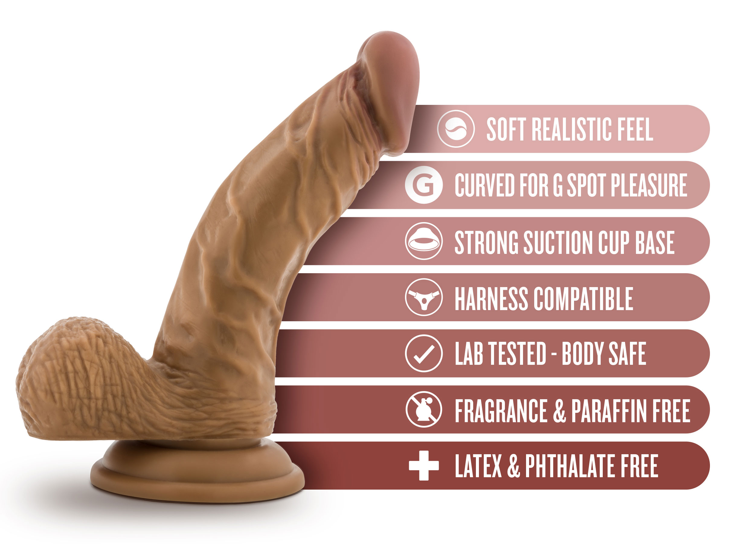 dr. skin dr. stephen . inch dildo with balls tan 