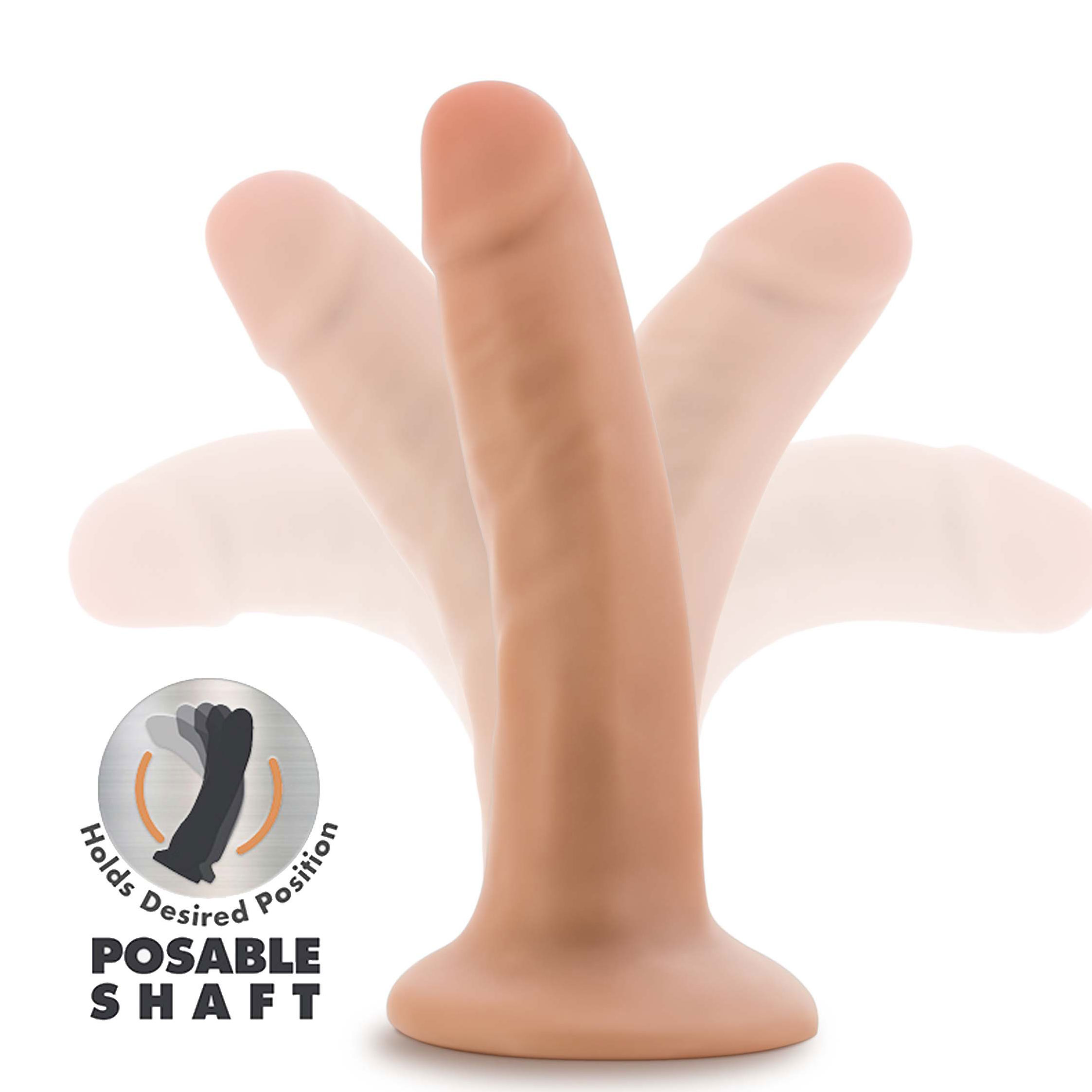 dr. skin plus  inch posable dildo vanilla 