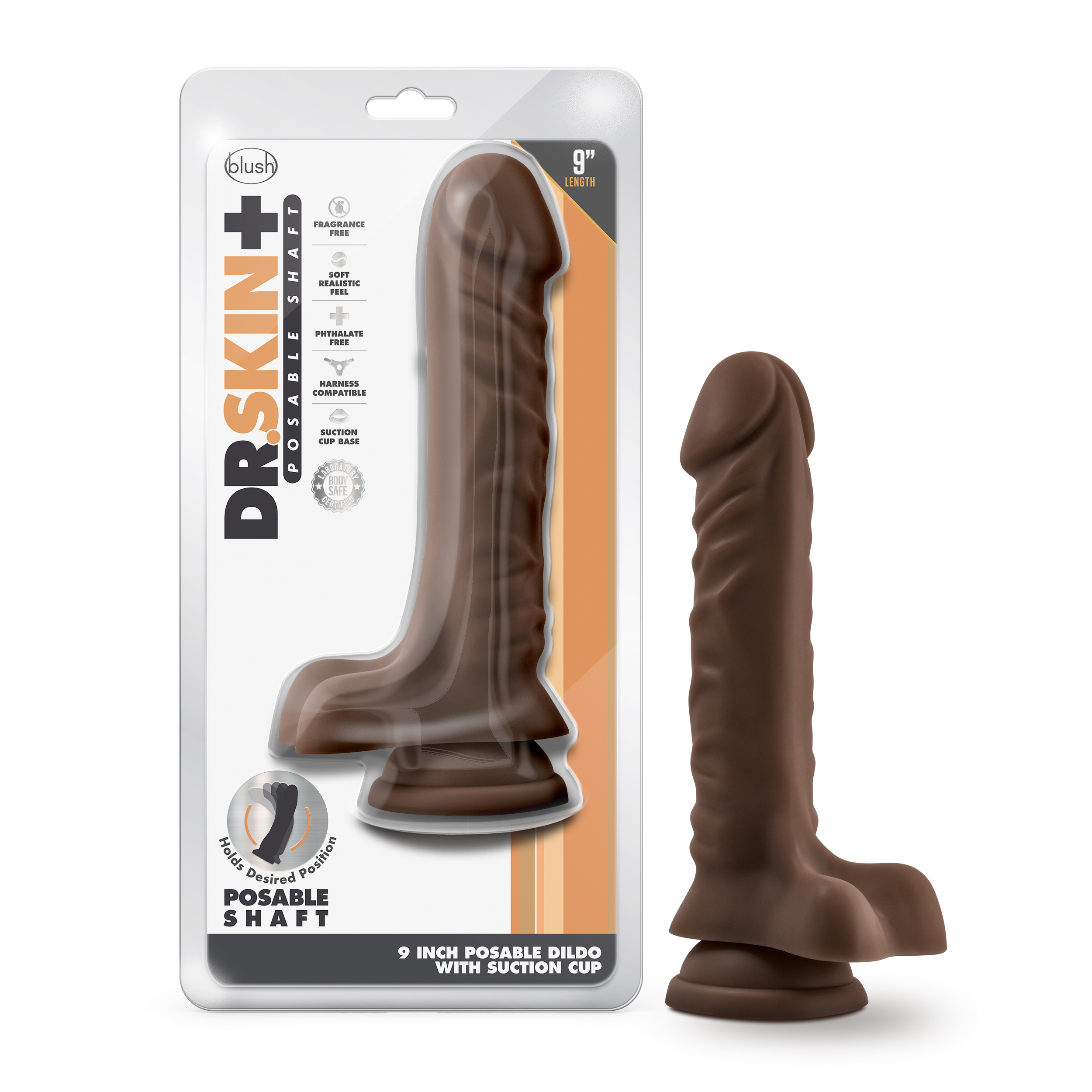 dr. skin plus  inch posable dildo with balls  chocolate .png