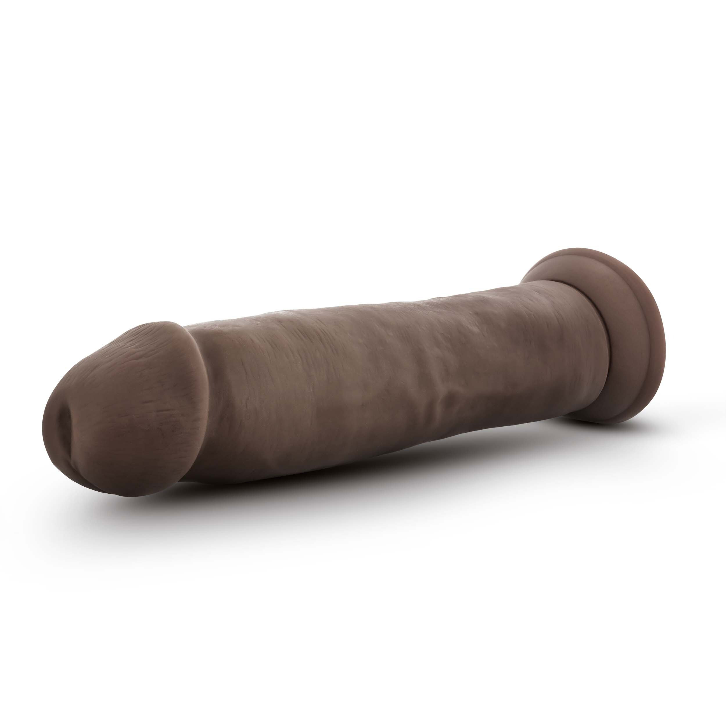 dr. skin plus  inch posable thick dildo  chocolate 